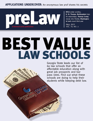 preLaw magazine Fall 201 issue