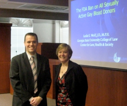 Brian Basinger and Professor Leslie Wolf