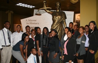 Carver High students held a mock trial at the State Bar of Georgia