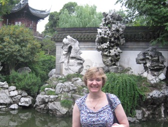 Professor Leslie E. Wolf at the Yu Yuan Gardens in Shanghai, China